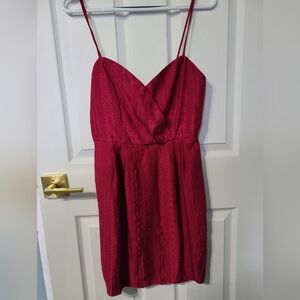 Vintage 90s Bright Pink Silk Mini Party Dress